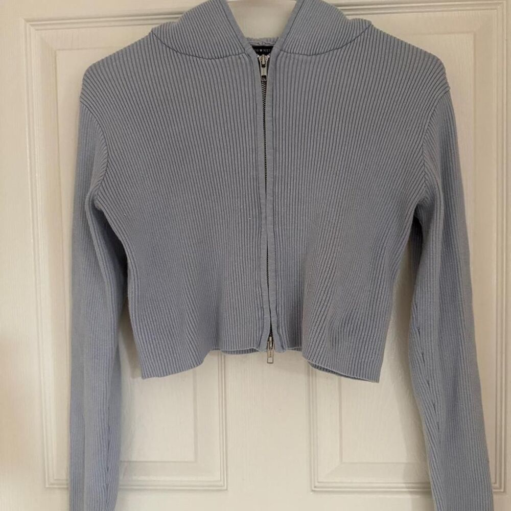 Brandy-melville Women's Blue Hoodie